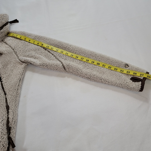 Kuhl Jacket Adult Small Beige FLIGHT Pile Fleece Packable Hood Coat Full… - Picture 8 of 12